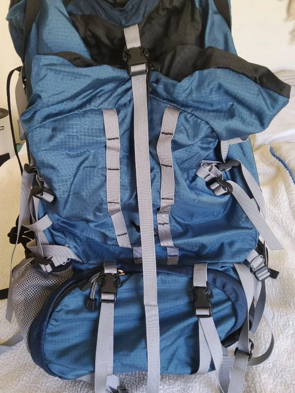 Gregory Shasta Internal Frame Hiking Backpack 82L Blue Gray Camping Expedition M